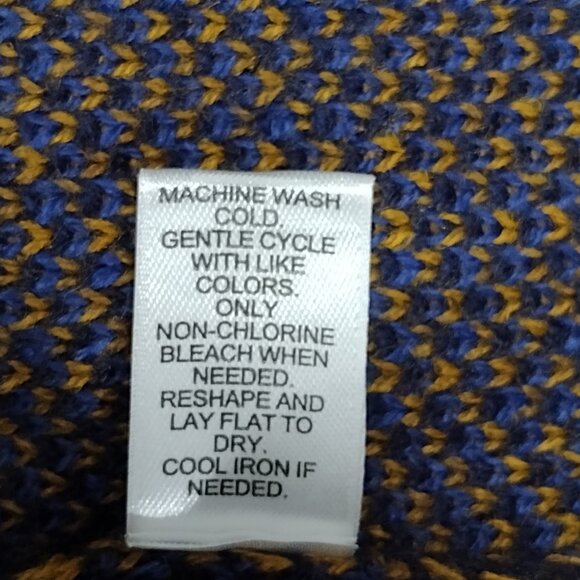 Cato: Long Sleeve Cardigan, Size 22/24W, Navy Blue/Mustard Yellow - Picture 5 of 6